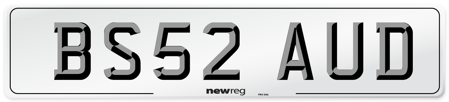 BS52 AUD Number Plate from New Reg